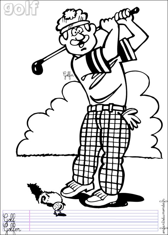 coloriage golf 1